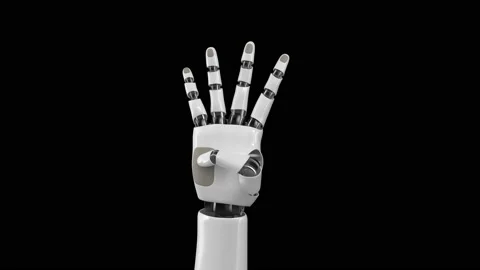 Countdown with robot fingers. Stock Footage 149175965