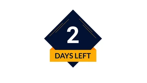 Countdown Sale 2 Days Left Stock Footage 315308641