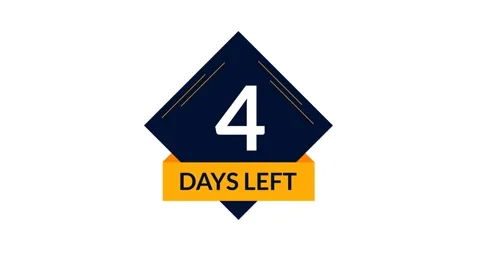 Countdown Sale 4 Days Left Stock Footage 315308642