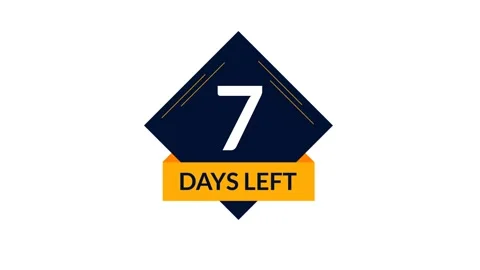 Countdown Sale 7 Days Left Stock Footage 315308653
