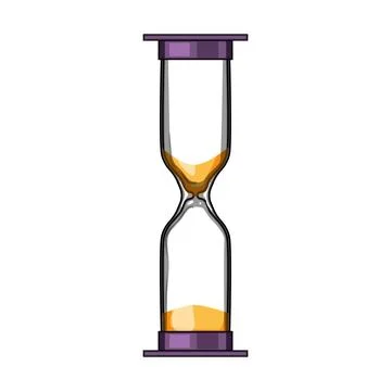 Countdown sand timer kids cartoon vector illustration Stock Illustration