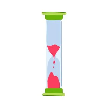 Countdown sand timer kids cartoon vector illustration Illustrazione stock