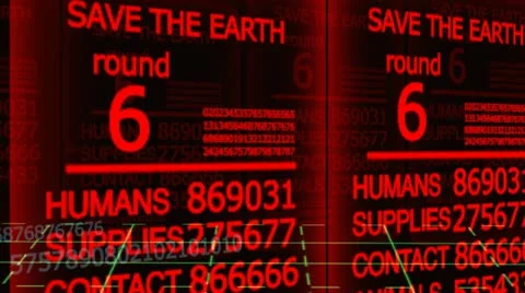 Countdown save the earth Stock Footage