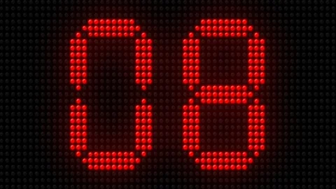 Countdown seconds on the electronic board. Stock Footage 123559685