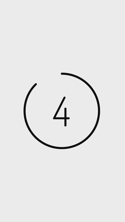 Countdown simple animated, 5 second Stock Footage 297142441