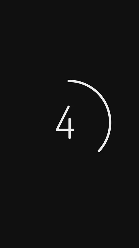 Countdown simple minimalist animated, 5 second countdown with loading  Stock Footage 297151589