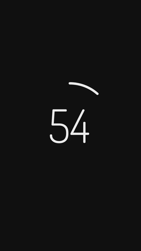 Countdown simple minimalist animated, 60 second countdown with loading Stock Footage 297154220