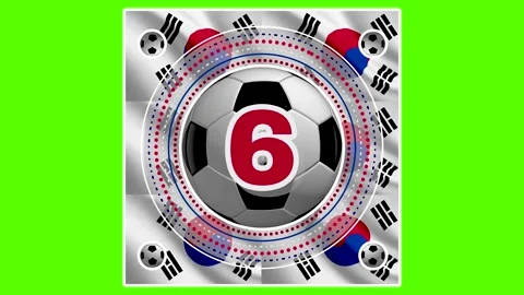 Countdown to the soccer match featuring South Korea and preparation for the.. Stock Footage 335275808