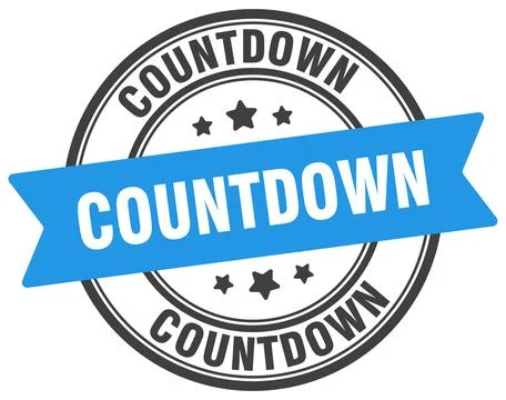 Countdown stamp. countdown label on transparent background. round sign Stock Illustration