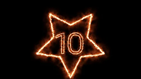 Countdown star Stock Footage 101281163