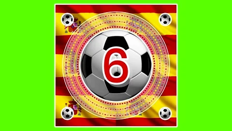 Countdown to the start of the big soccer match in Spain with number nine sh.. 動画素材 335202614