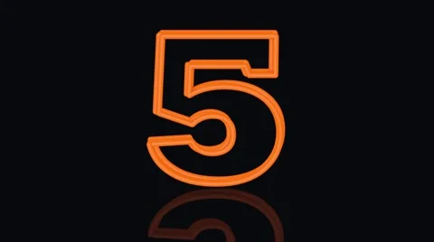 Countdown to the start on a black background Stock Footage 54703031