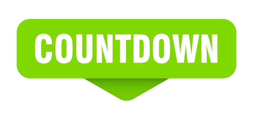 Countdown sticker. countdown sign on transparent background Stock Illustration