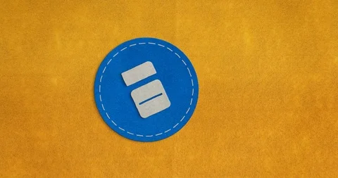 Countdown Stop-Motion-Animation. 10 seconds. Felt texture Stock Footage 90428449