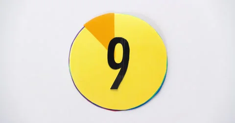 Countdown stop motion animation Stock Footage 59736170