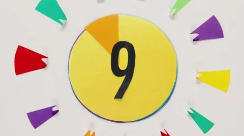 Countdown stop motion animation Stock Footage 63145682