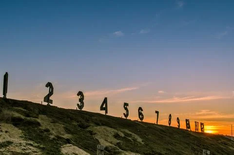 Countdown to sunset. Stock Photos