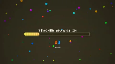 Countdown to teacher spawn in colorful design element for website builders Stock Footage 321731035