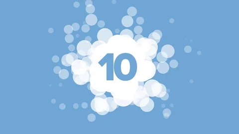 Countdown from ten on blue abstract background Stock Footage 94248480