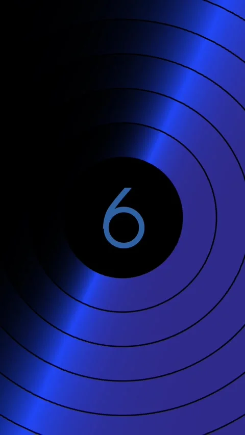 Countdown ten blue radar Stock Footage 305853495