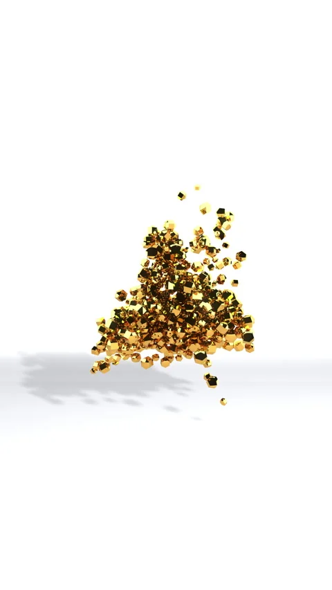 Countdown to ten, golden particles animation, vertical video, Luma Matte attache Stock Footage 311576555