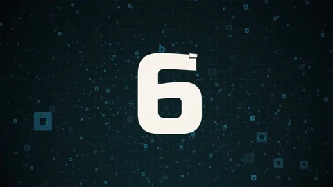  Countdown from ten to nine, Tech Concept, Gird and Geometric Shapes Stock Footage 167782005