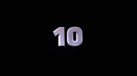 Countdown from ten to one animated Stock Footage 41953584