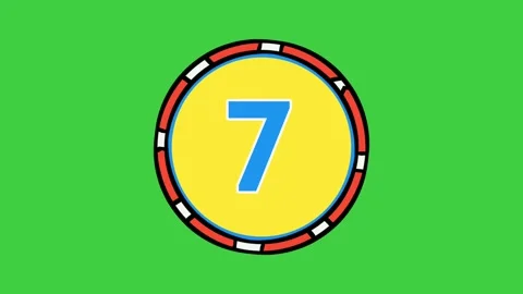 Countdown ten to one animation like in split-flap or solari display.10 - 1 Stock Footage 154579091