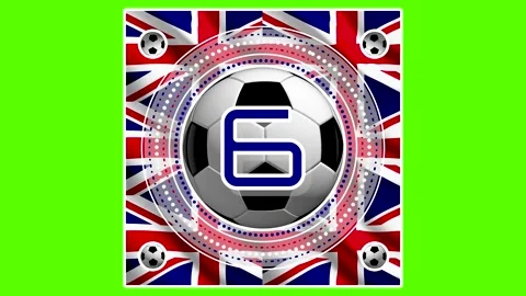 Countdown from ten to one with a sports theme and a soccer ball on a colorf.. Stock-Footage 335202611
