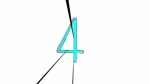 Countdown from ten to one on white background and alpha channel. Stock Footage 261937870