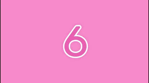 Countdown ten pink Stock Footage 301047495