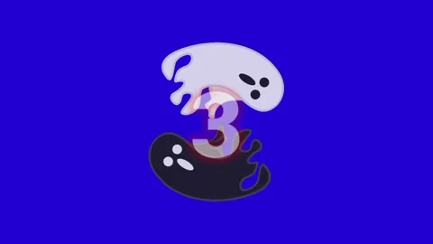 Countdown ten with rotating ghosts Stock Footage 248303332