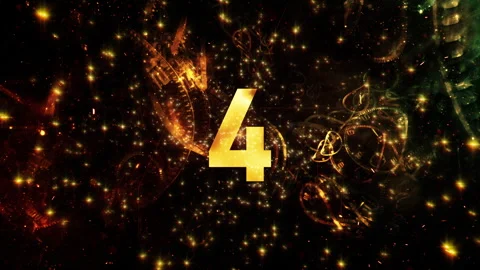 Countdown ten seconds to 2025 Happy new year golden text Stock Footage 283843087