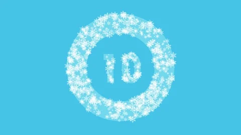 A countdown of ten seconds. Decreasing the circular scale of snowflakes. 库存影片 121623714