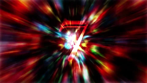 Countdown ten seconds over energy blast beam light Stock Footage 144859010