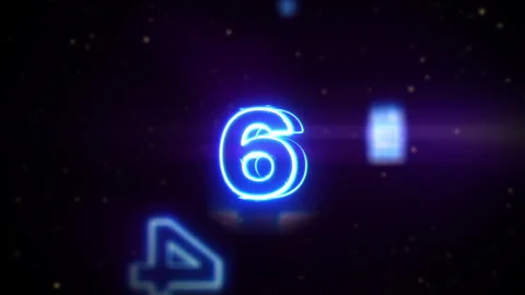 Countdown ten to zero blue digital glitch text Video stock 252724602