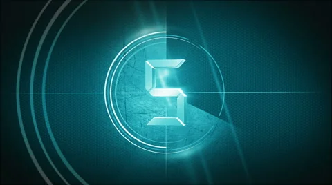 Countdown from ten to zero blue Stock Footage 41536621