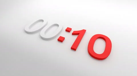 Countdown from ten to zero  Stock Footage 61575639