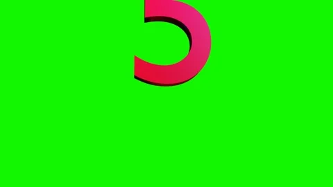 Countdown from ten to zero. Numbers falling from top to bottom on a green backgr Stock Footage 300845002