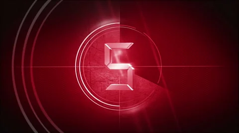 Countdown from ten to zero red Stock Footage 41536154