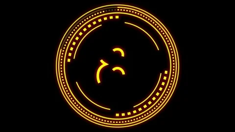 Countdown - thick numbers with HUD elements loading and rotating, alpha mask  Stock Footage 108286777