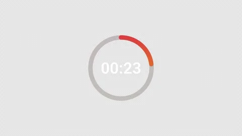 Countdown thirty seconds animation from 30 to 0 seconds Stock Footage 286034687