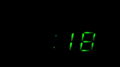 Countdown from thirty seconds on electronic clock Stock Footage 82370363