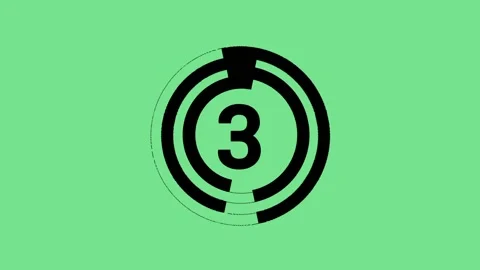 Countdown three with circles Video stock 230558064