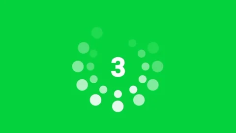 Countdown three circular dot lights Stock Footage 233588906
