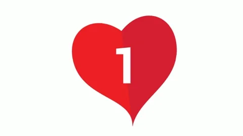 Countdown three red hearts Stock Footage 230084879