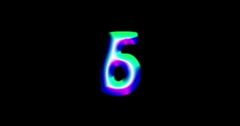 Countdown time from 10 to 0. Design element with glowing edge colorize on b.. Stock Footage 280994700