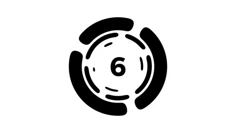 Countdown Time Black Video stock 296674909