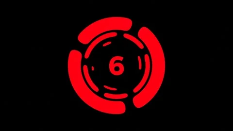 Countdown Time Red Video stock 296674914