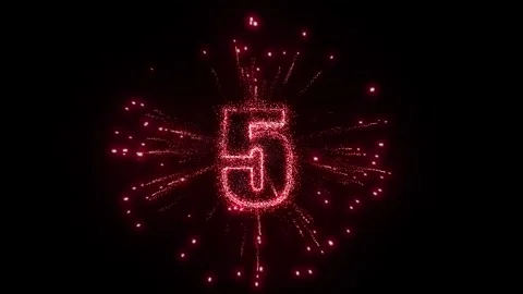 Countdown time ten to zero number exploding firework celebratation event Stock Footage 322911731